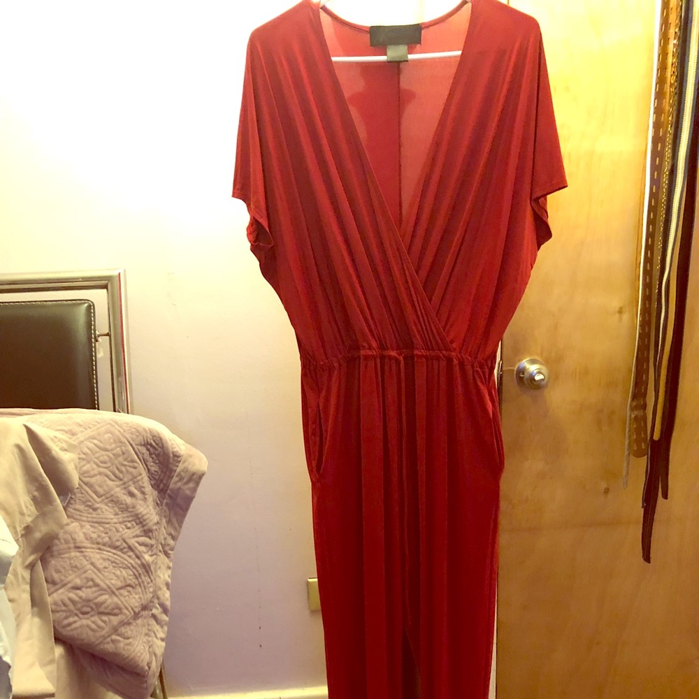 Red jumpsuit